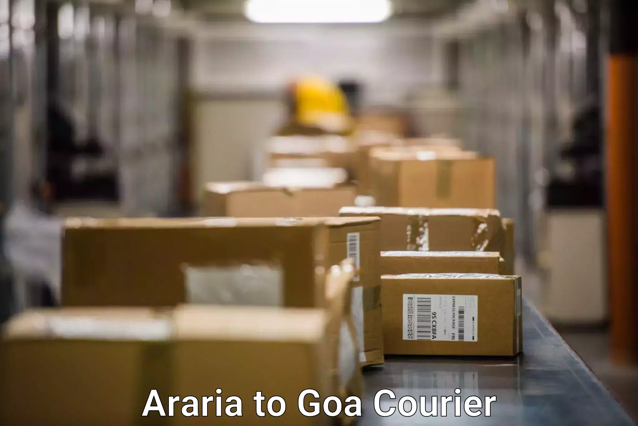 Custom courier packages Araria to Goa University