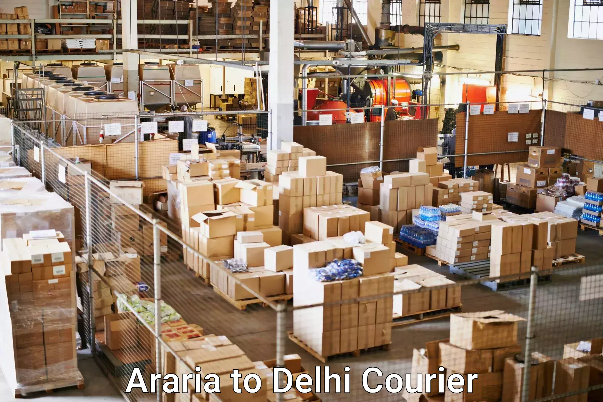 Courier service partnerships Araria to Ashok Vihar