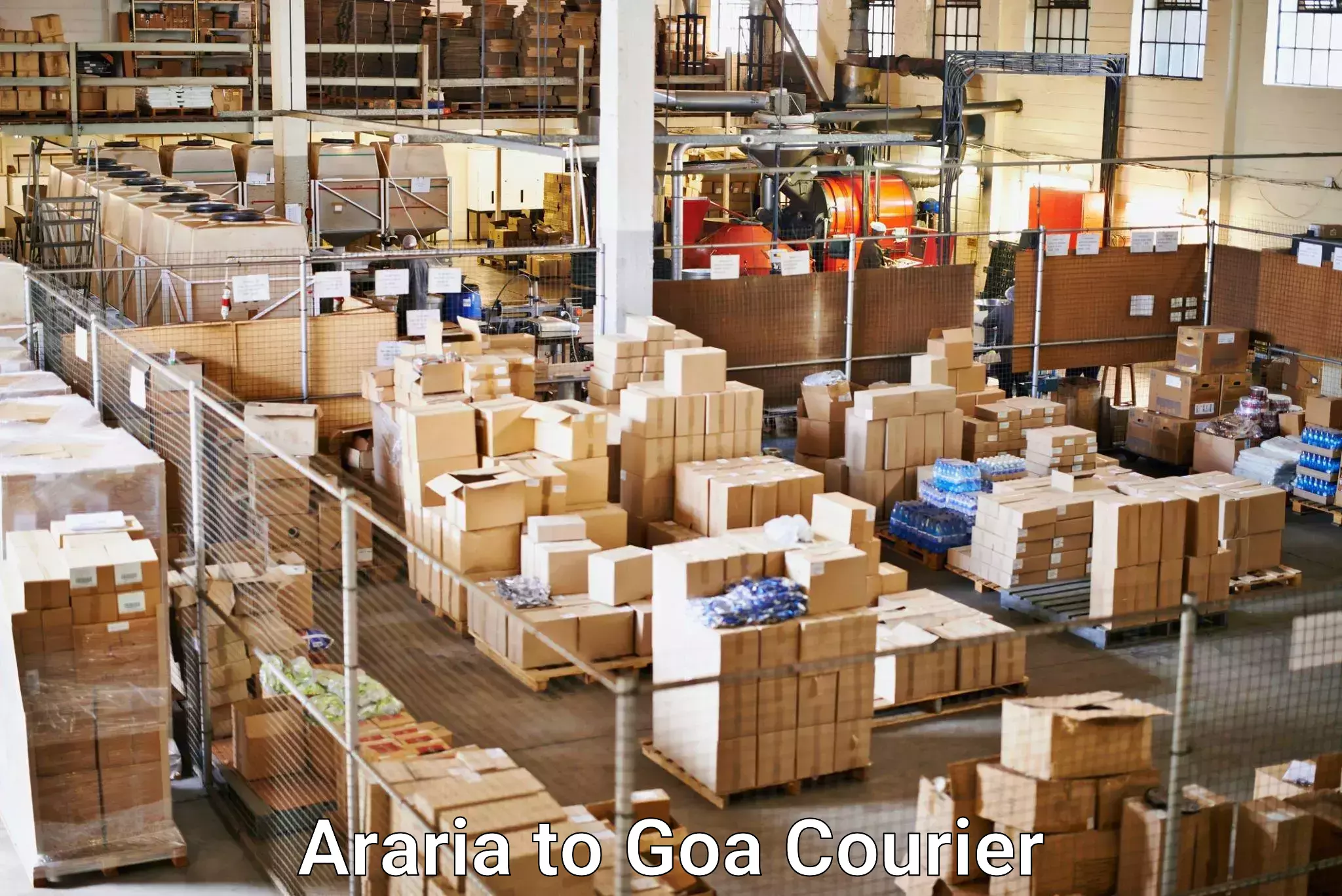 Business shipping needs Araria to South Goa