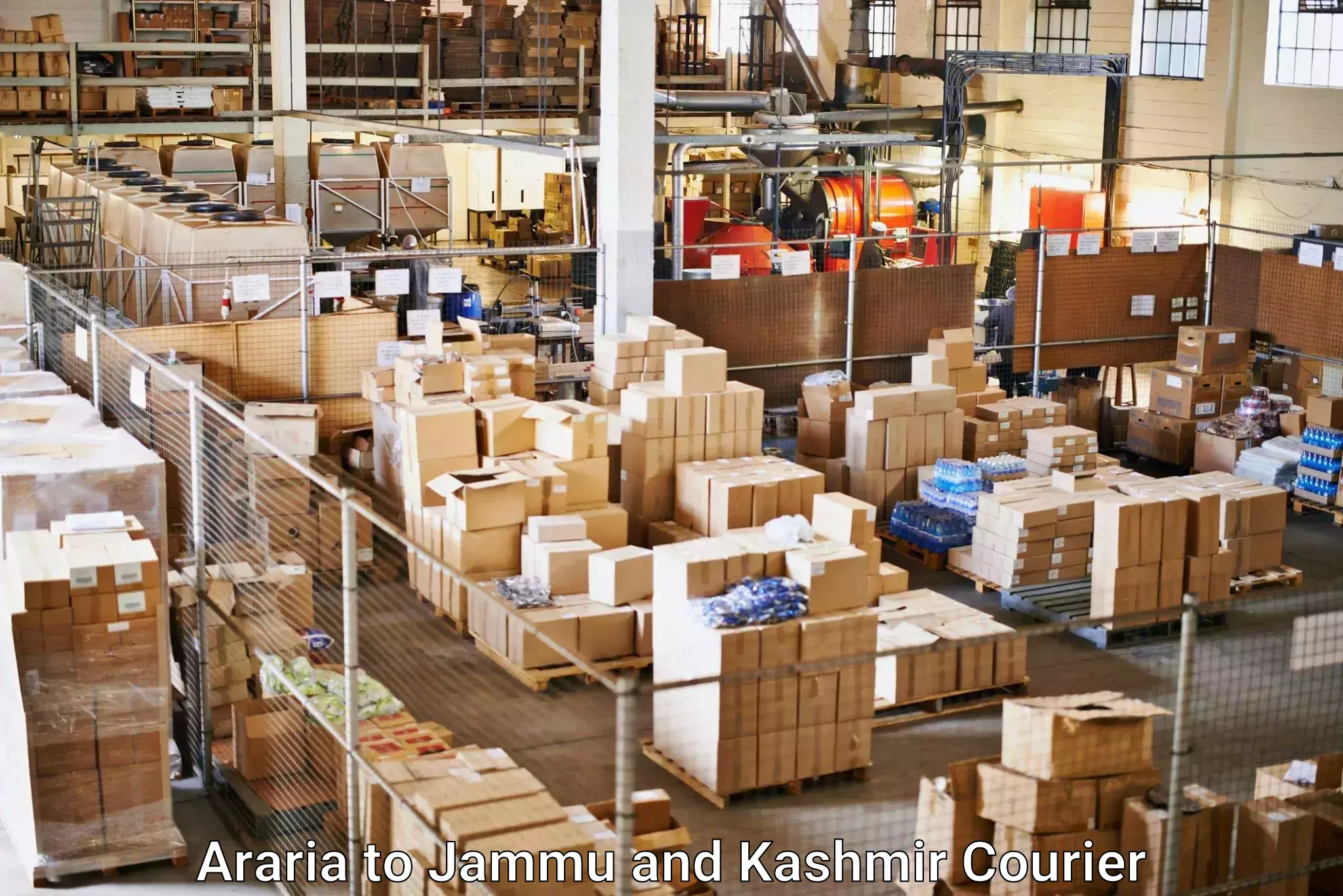 International parcel service Araria to Jammu and Kashmir
