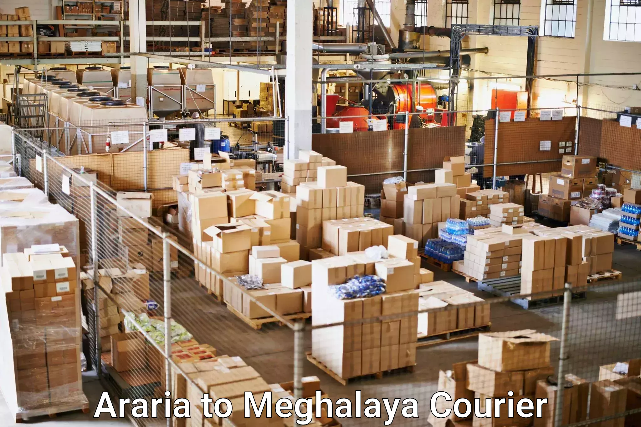 24-hour courier service Araria to Meghalaya