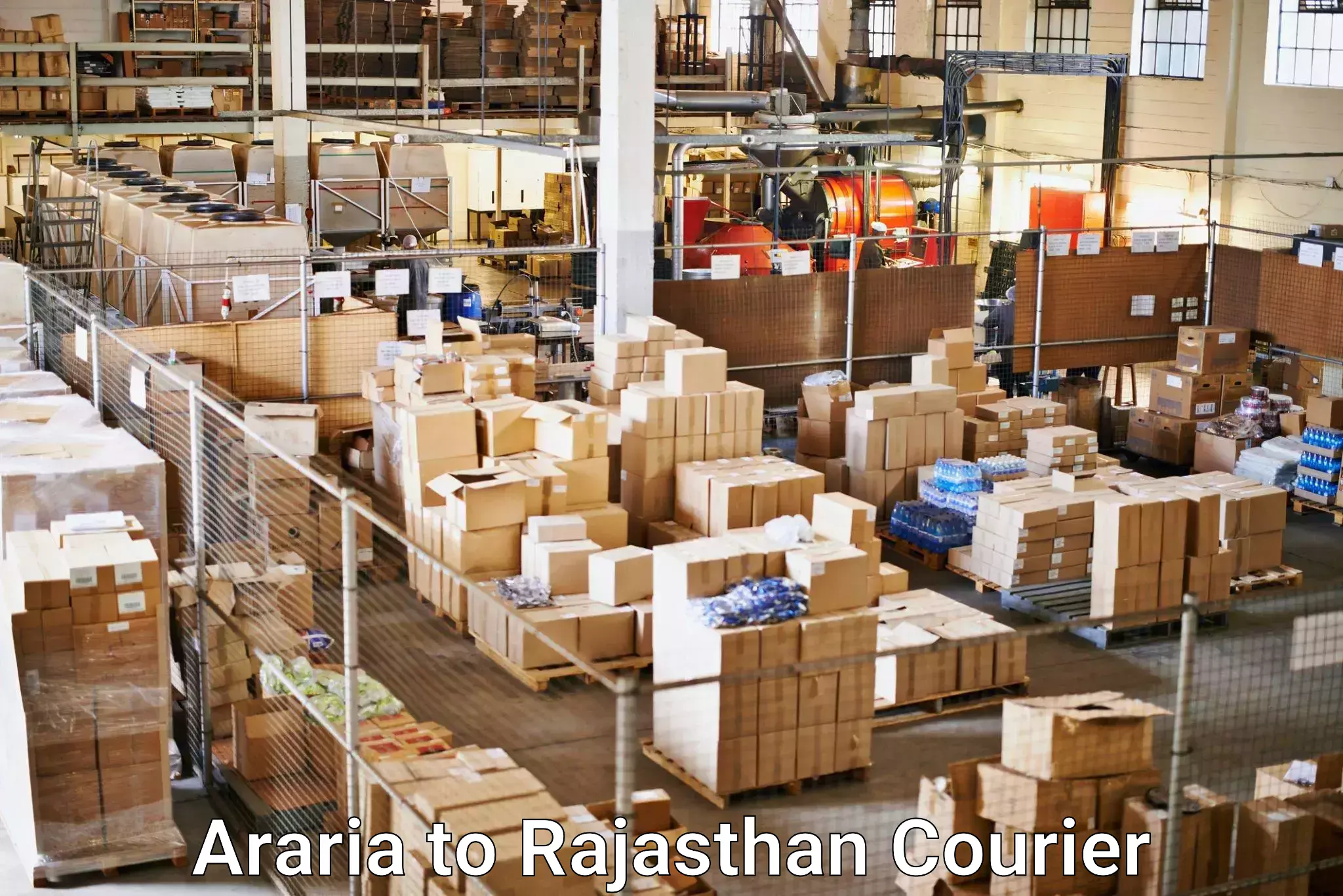 On-time shipping guarantee Araria to Bijainagar