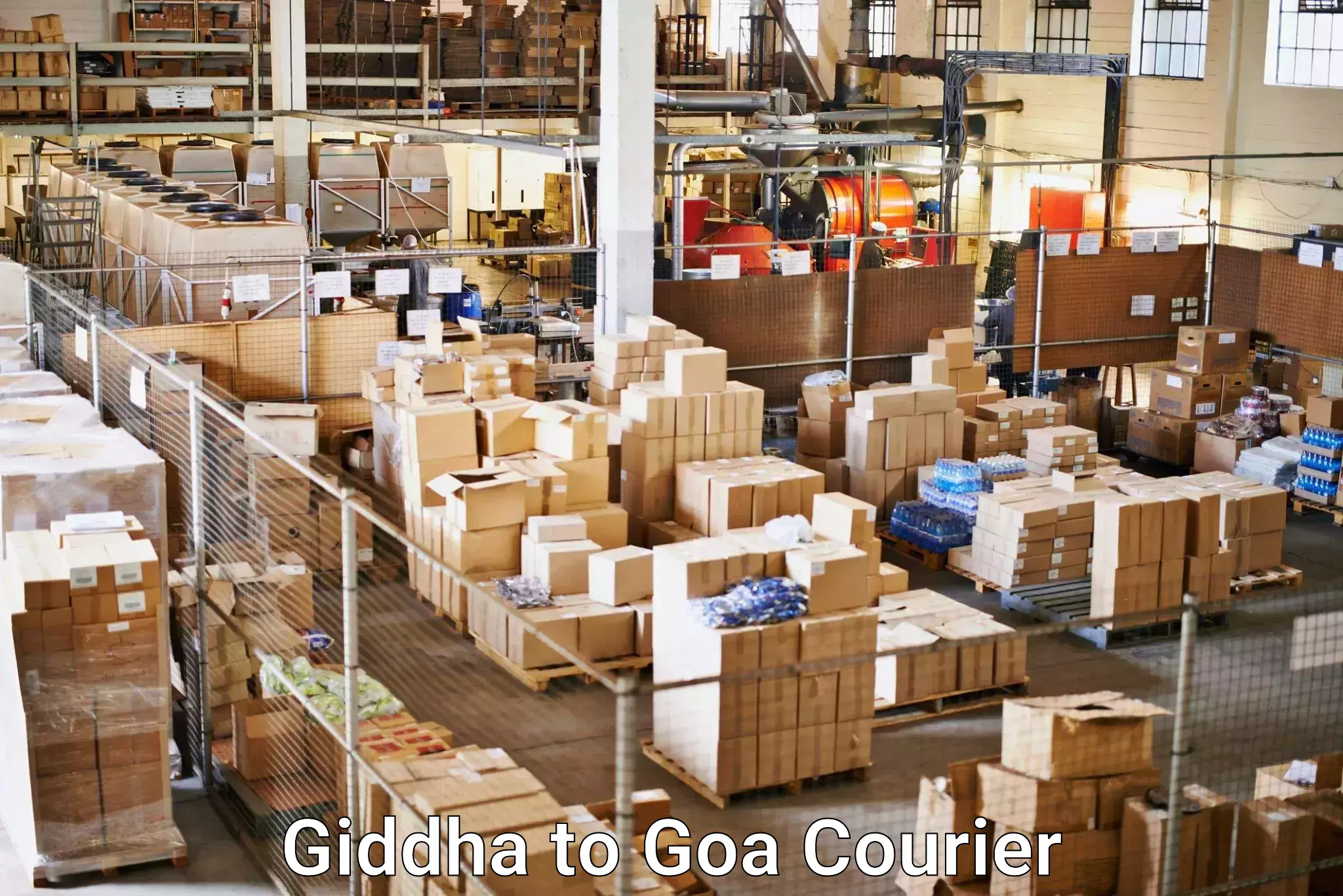 High-capacity parcel service Giddha to Goa