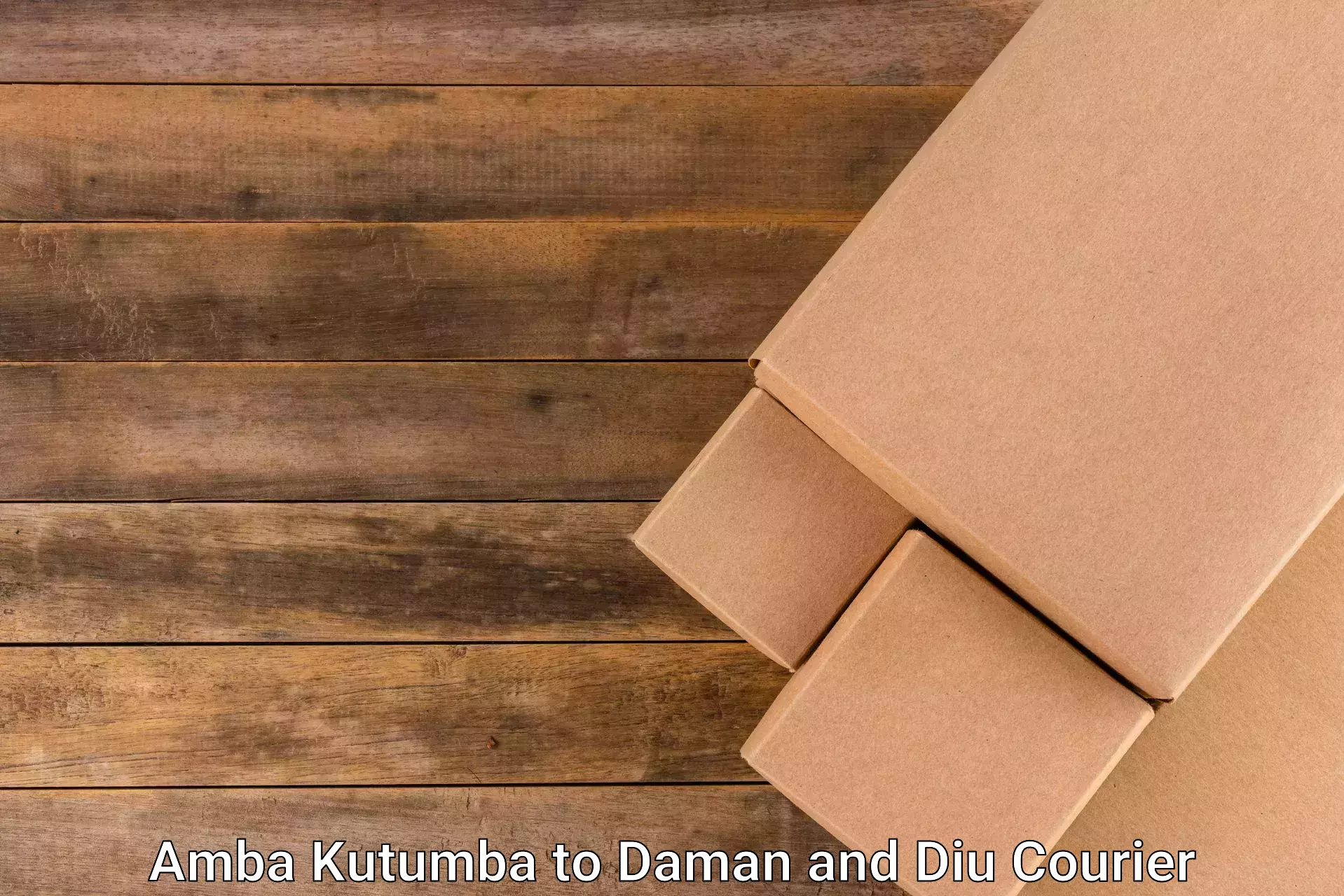 Overnight delivery services Amba Kutumba to Daman and Diu