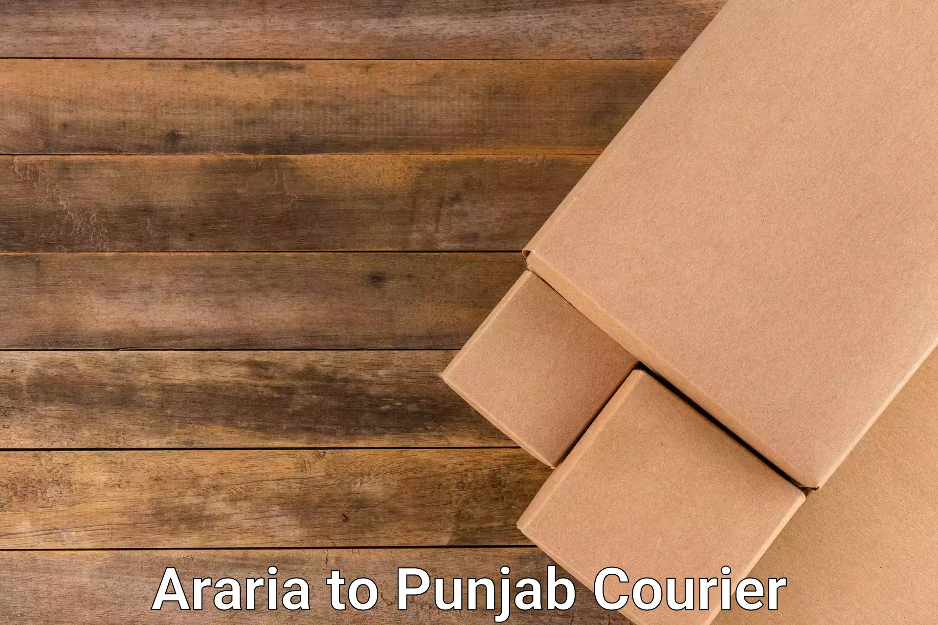 Smart parcel tracking Araria to Begowal