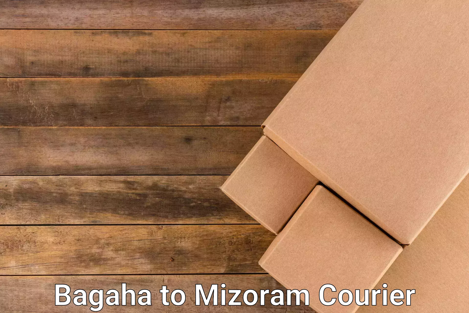 Large package courier Bagaha to Aizawl