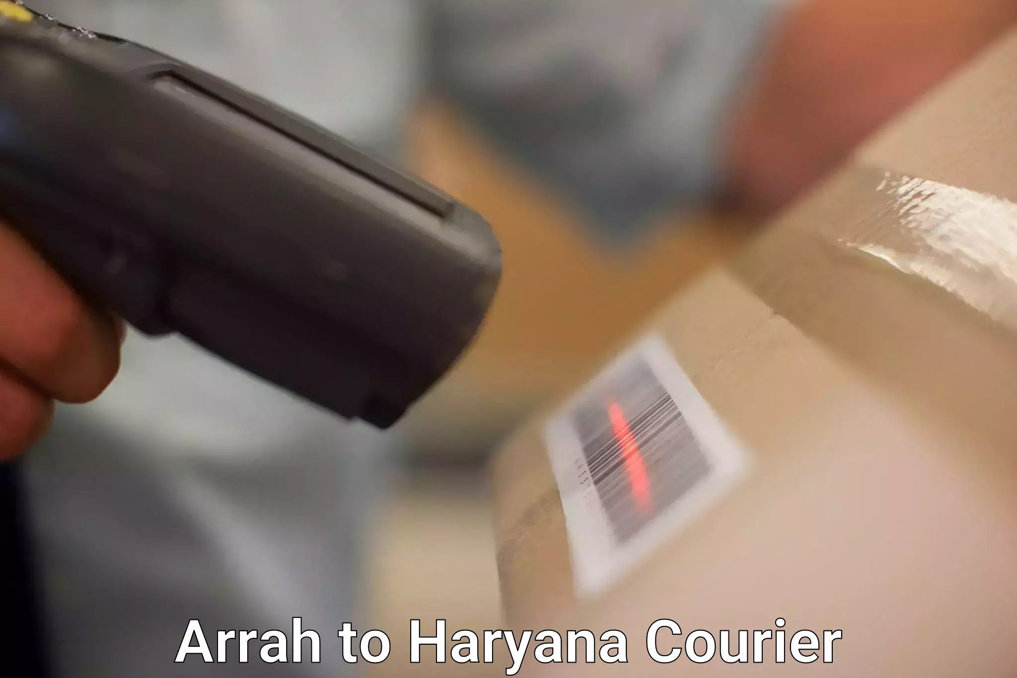 Return courier service Arrah to Ratia