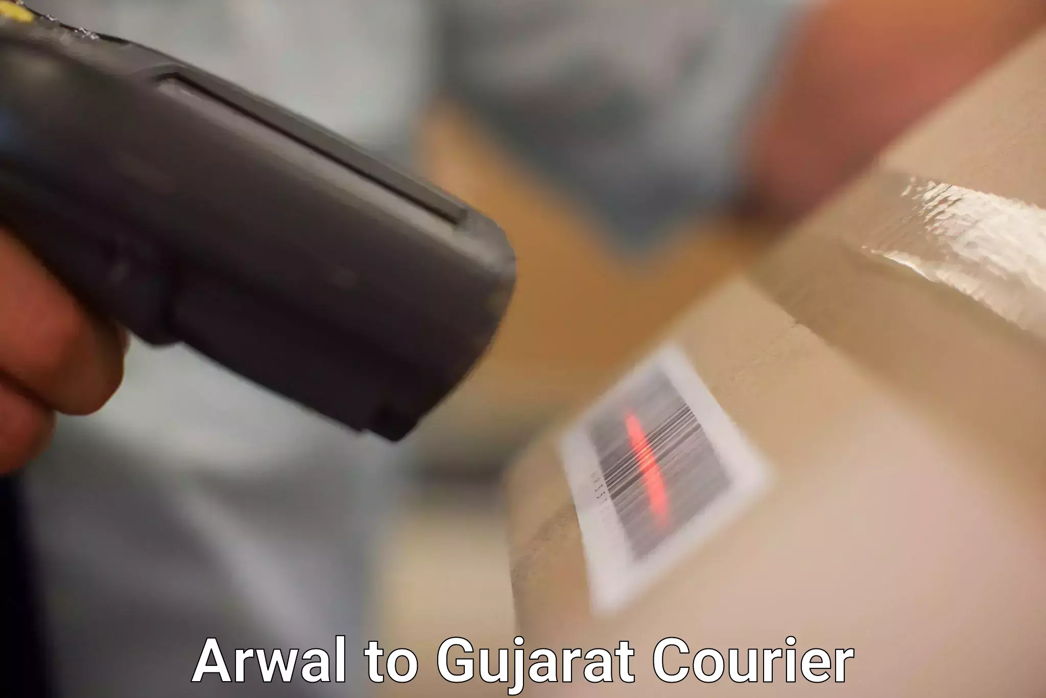 International parcel service Arwal to Ahmedabad