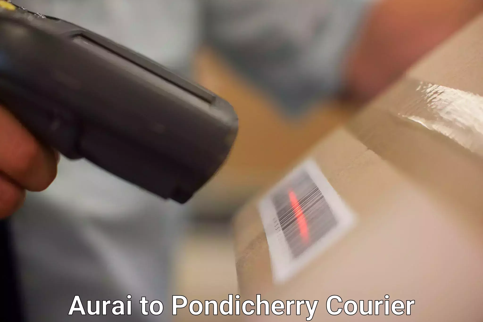 State-of-the-art courier technology Aurai to Pondicherry