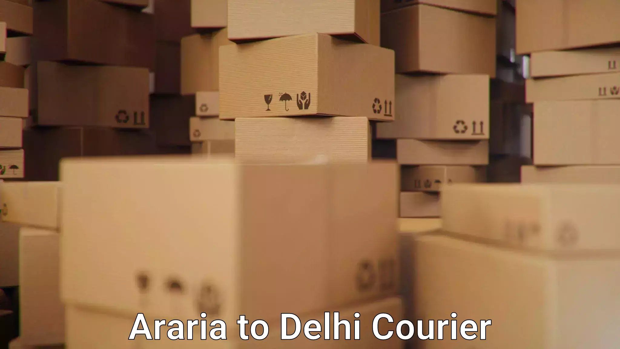 Return courier service Araria to Delhi
