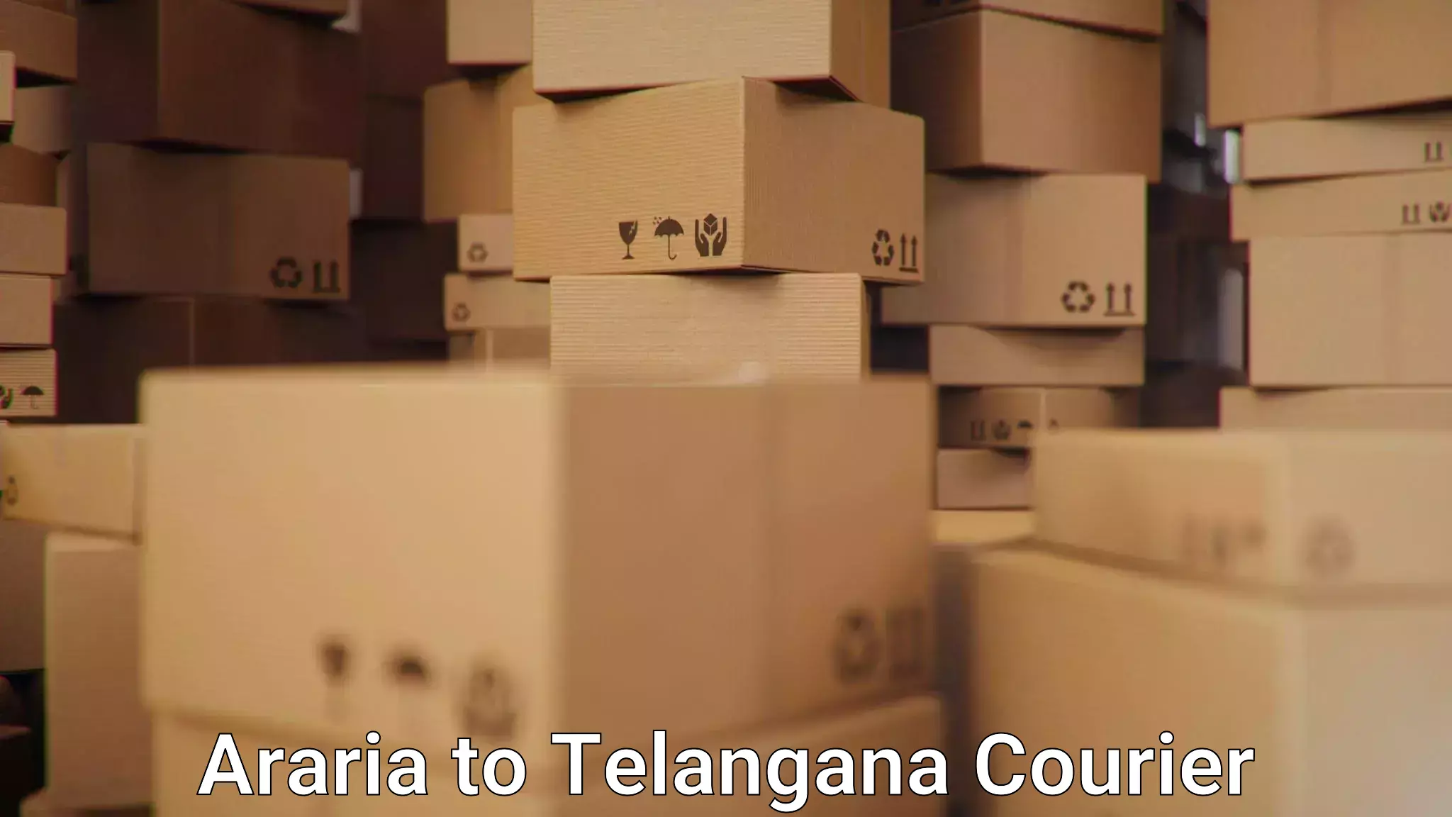 Courier service partnerships Araria to Telangana
