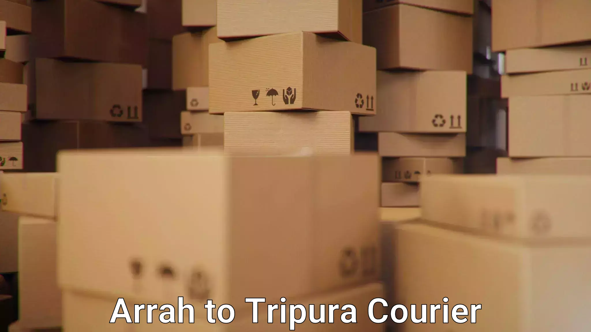 Full-service courier options Arrah to Tripura