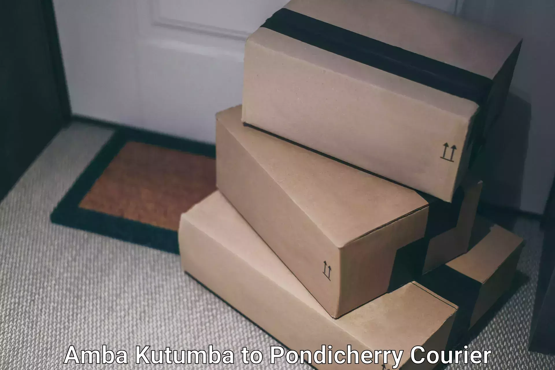 Return courier service Amba Kutumba to Pondicherry