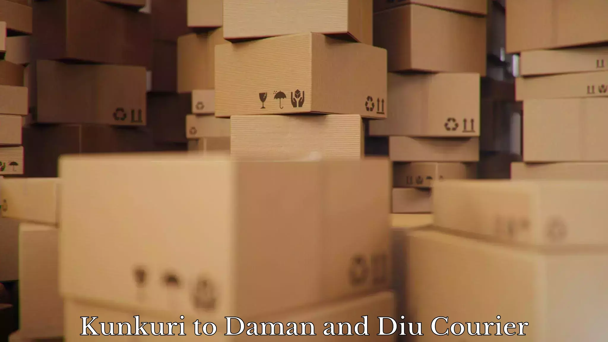 Custom relocation services Kunkuri to Daman and Diu