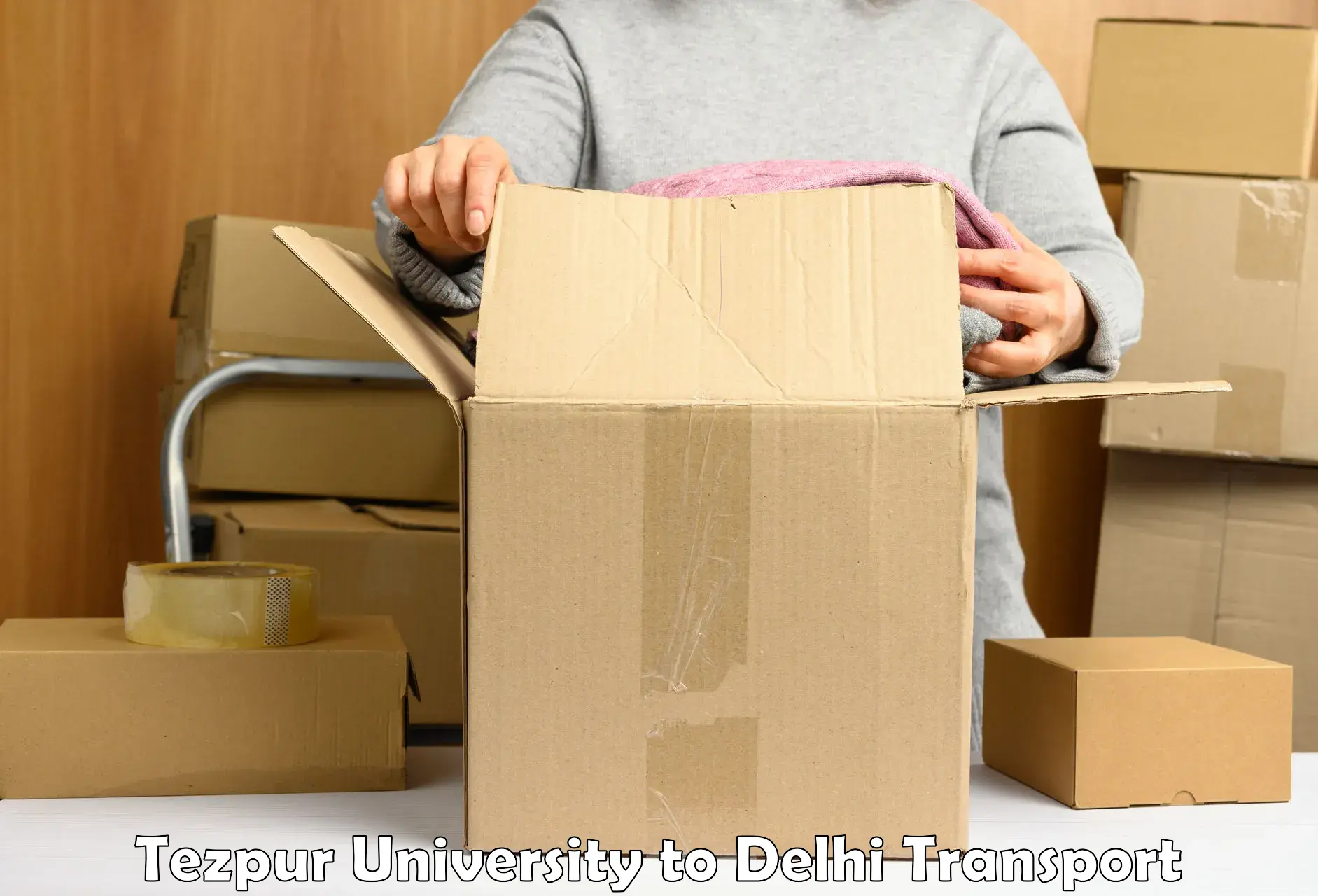 Cargo transport services in Tezpur University to Kalkaji