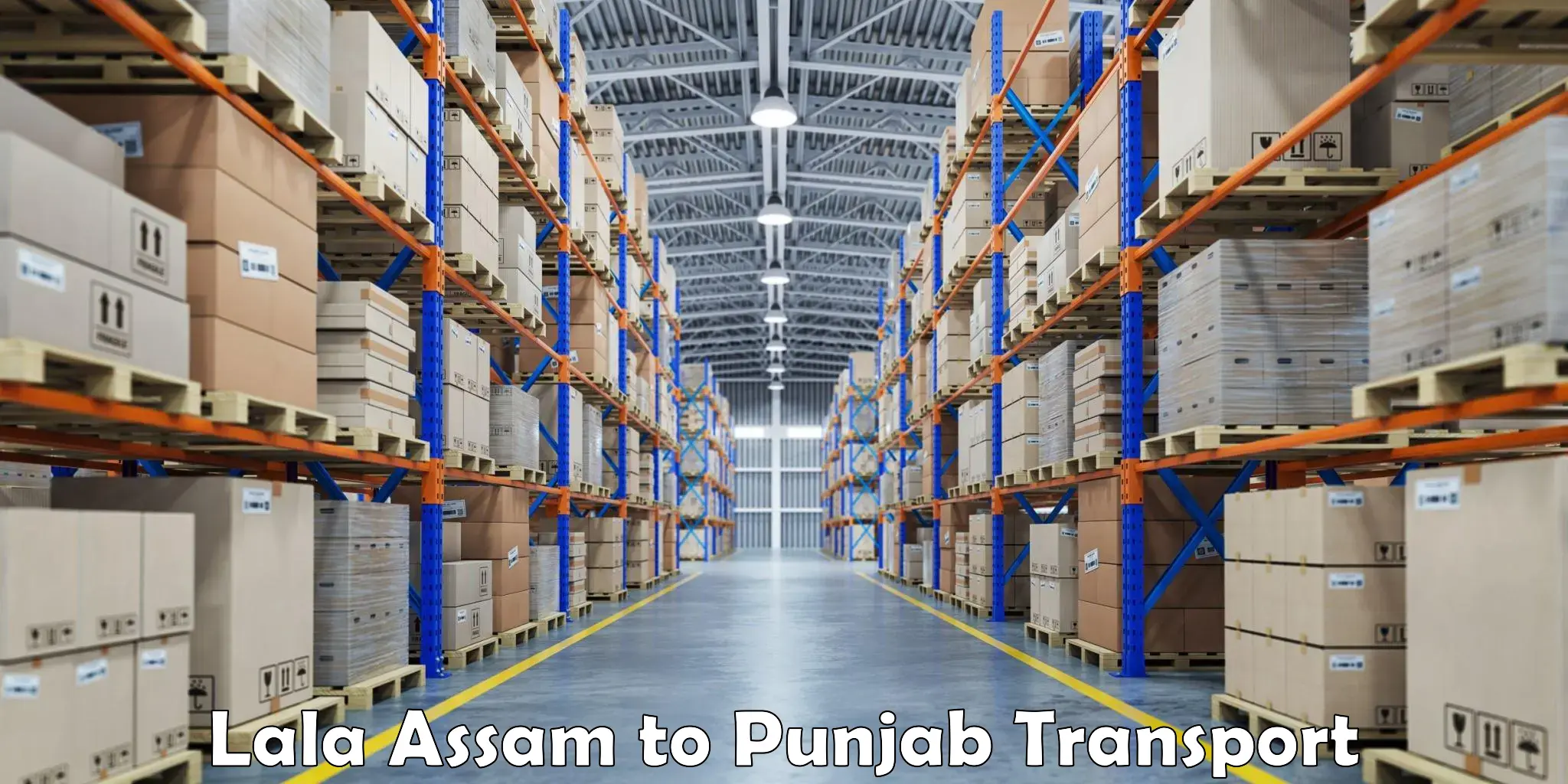 Container transport service Lala Assam to Jhunir