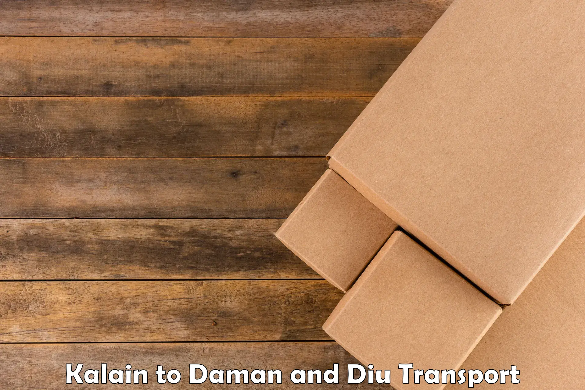 Vehicle transport services Kalain to Daman and Diu