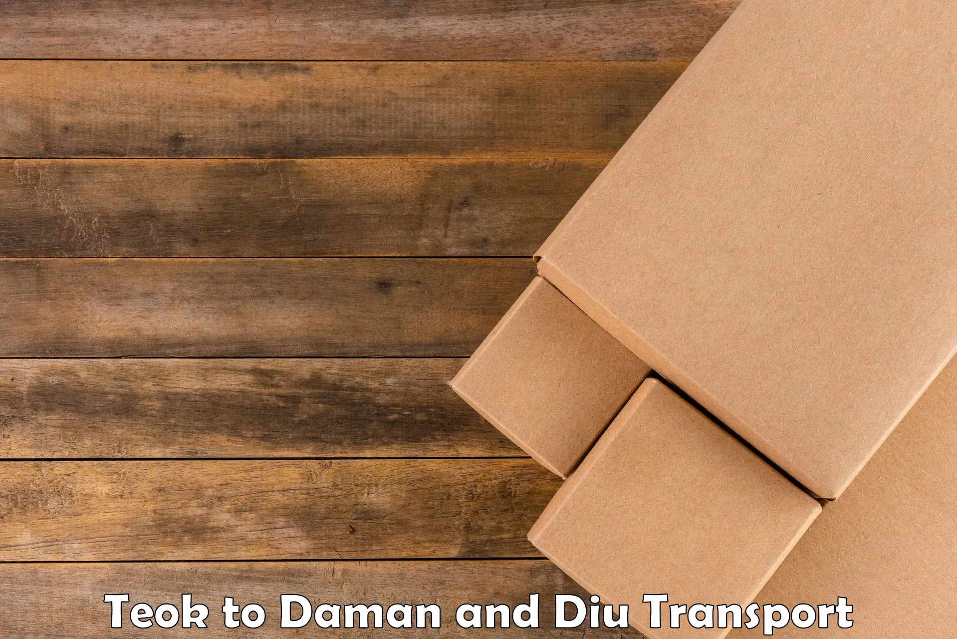 Pick up transport service Teok to Daman