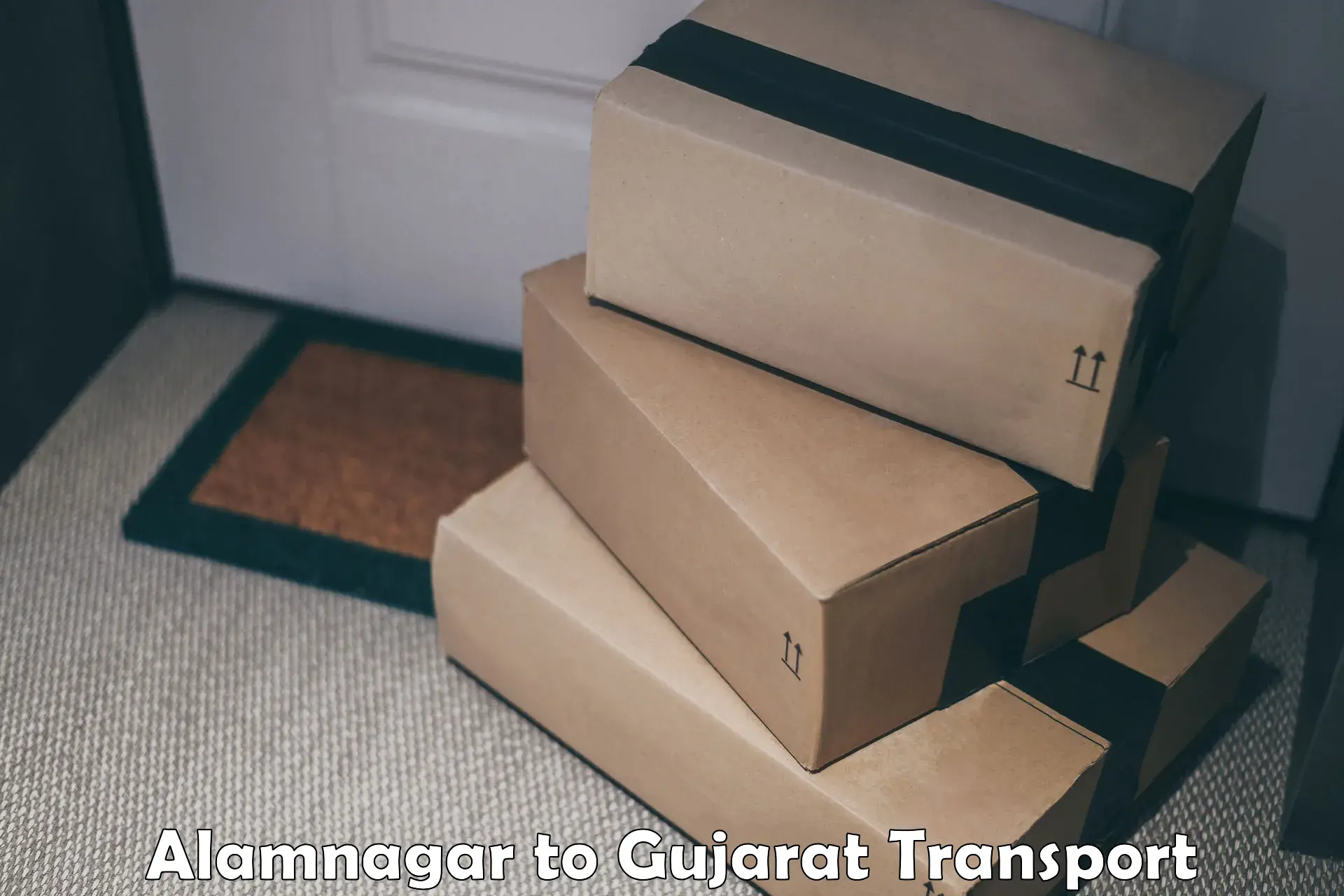 Air cargo transport services Alamnagar to Santrampur