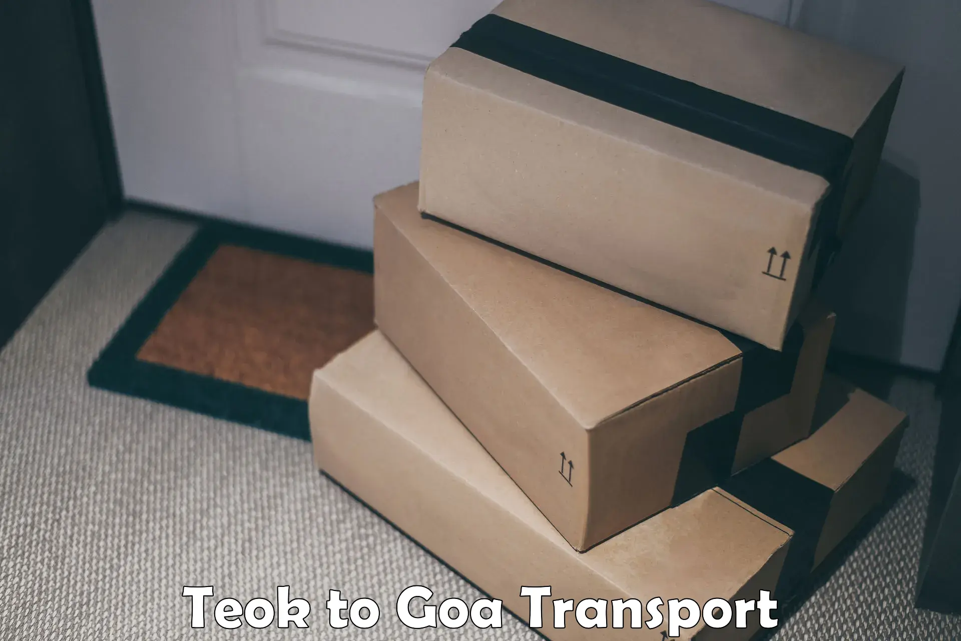 Two wheeler parcel service Teok to IIT Goa